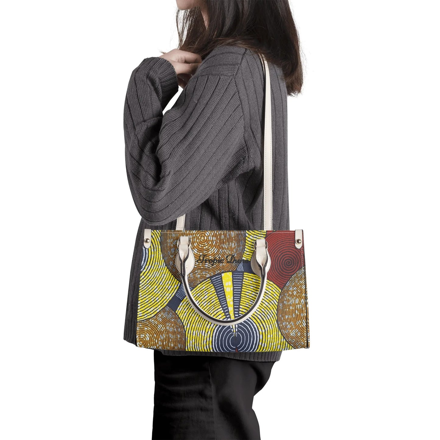 porto-novo tropic dune faux leather satchel