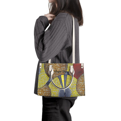 Porto-Novo Tropic Dune Faux Leather Satchel
