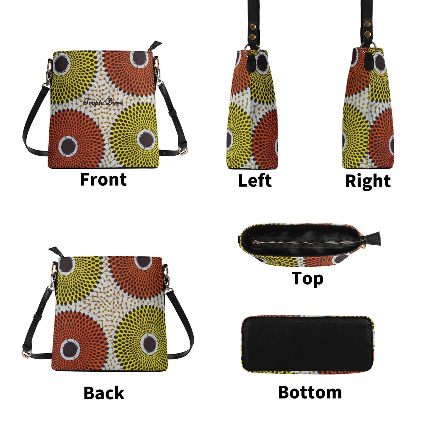 la couvette faux leather bucket shoulder bag by tropic dune