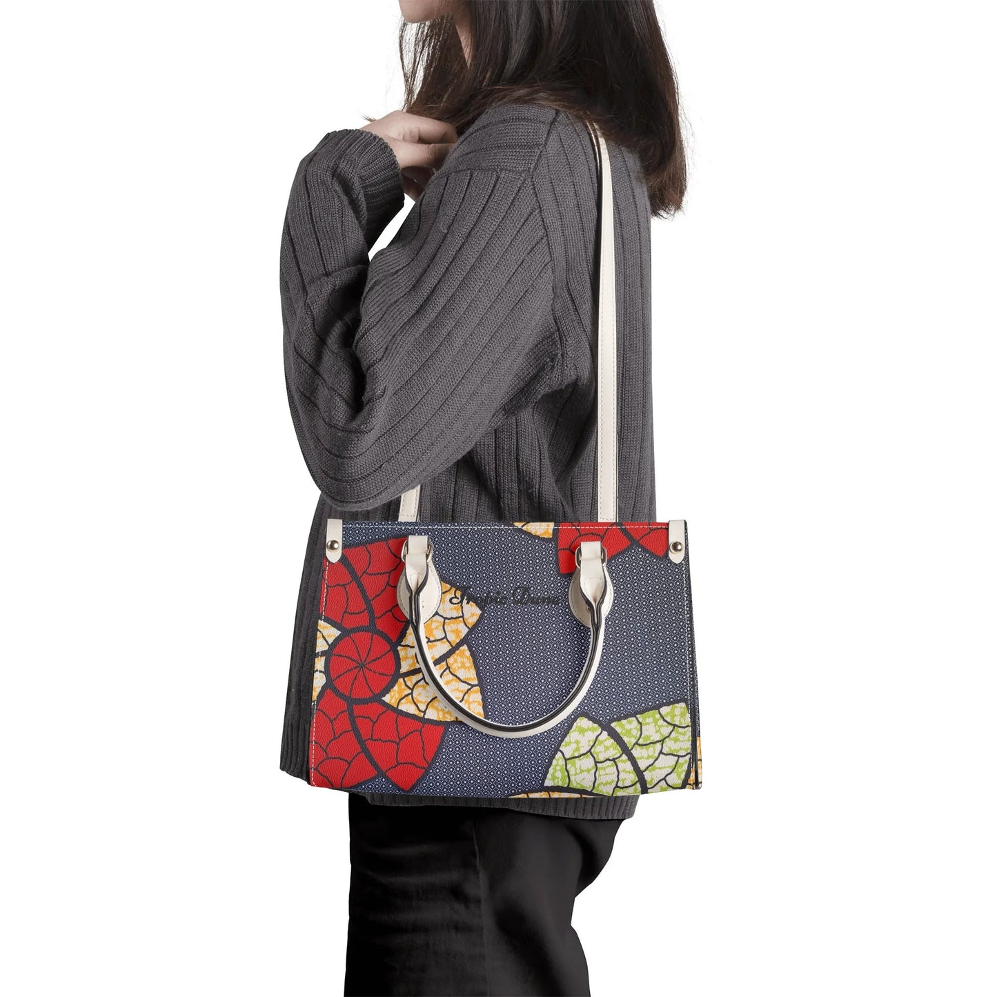 sahasha tropic dune faux leather satchel