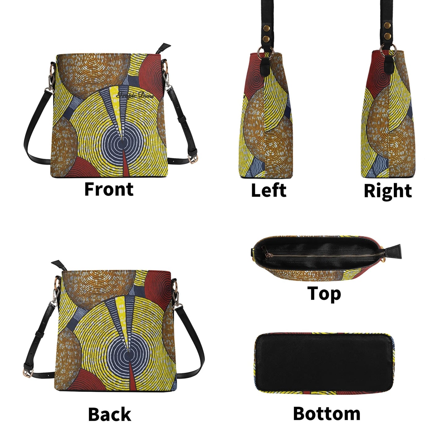 mare & sole faux leather bucket shoulder bag by tropic dune