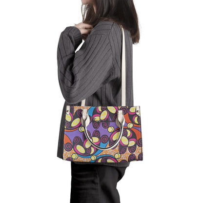 Kigali Tropic Dune Faux Leather Satchel