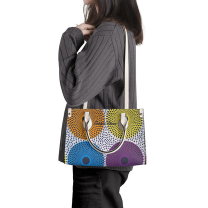 Malabo Tropic Dune Faux Leather Satchel