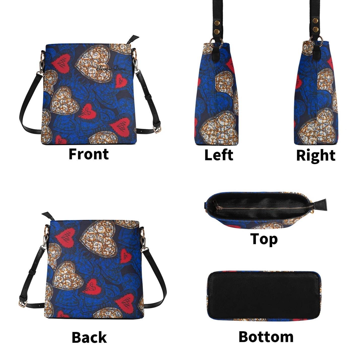 gabrielle faux leather bucket shoulder bag by tropic dune