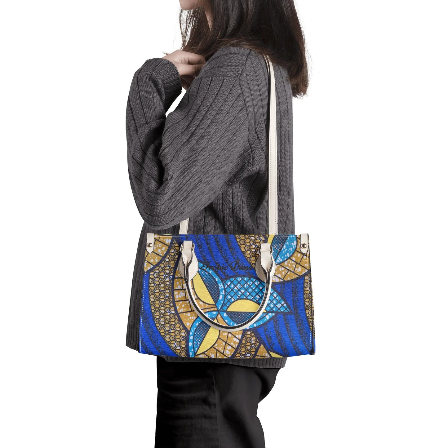 luxor tropic dune faux leather satchel