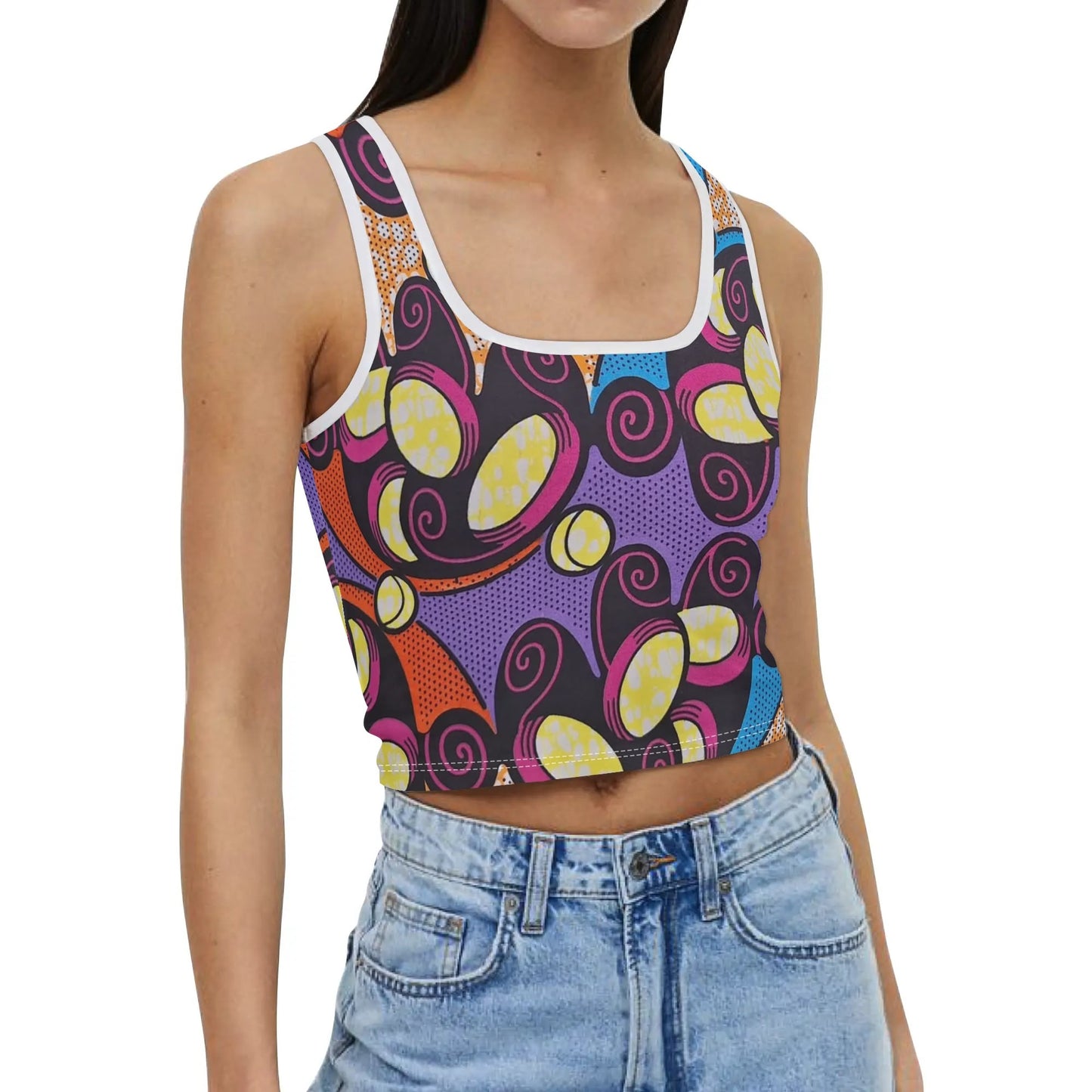 marbella stretchy tank top by tropic dune