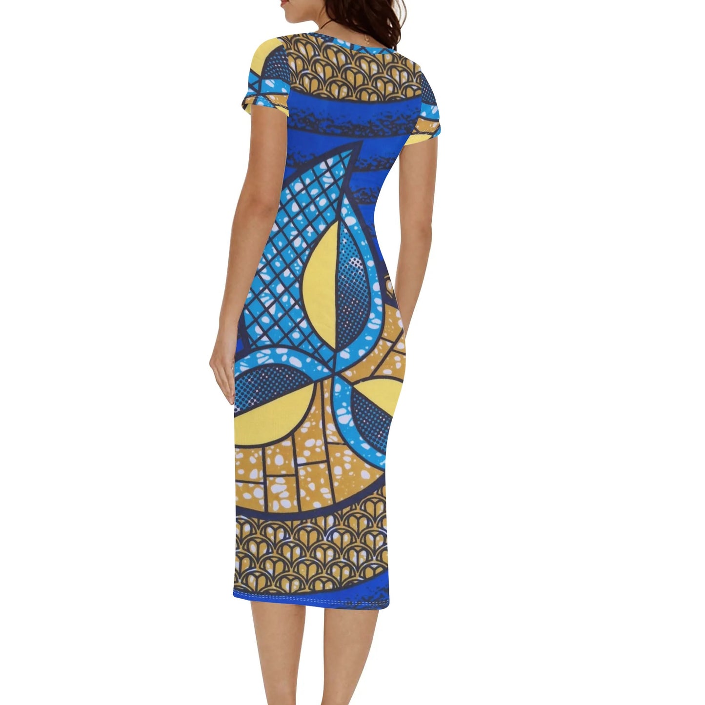passione short sleeve dress by tropic dune