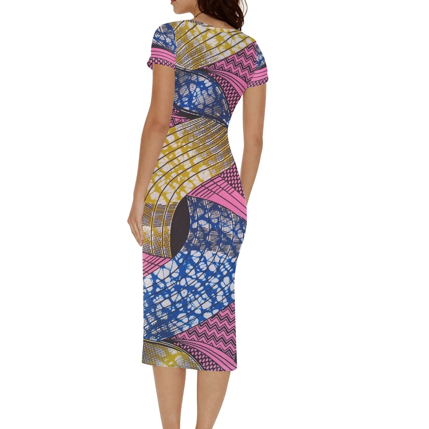 serenità short sleeve dress by tropic dune