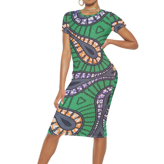 Terra e Cielo Short Sleeve Dress By Tropic Dune