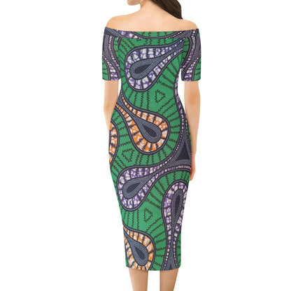 Capri Short Sleeve Elegant Dress By Tropic Dune