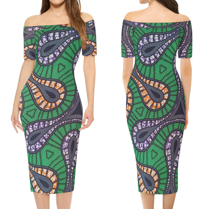 Capri Short Sleeve Elegant Dress By Tropic Dune