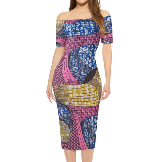 Madagascar Short Sleeve Elegant Dress By Tropic Dune
