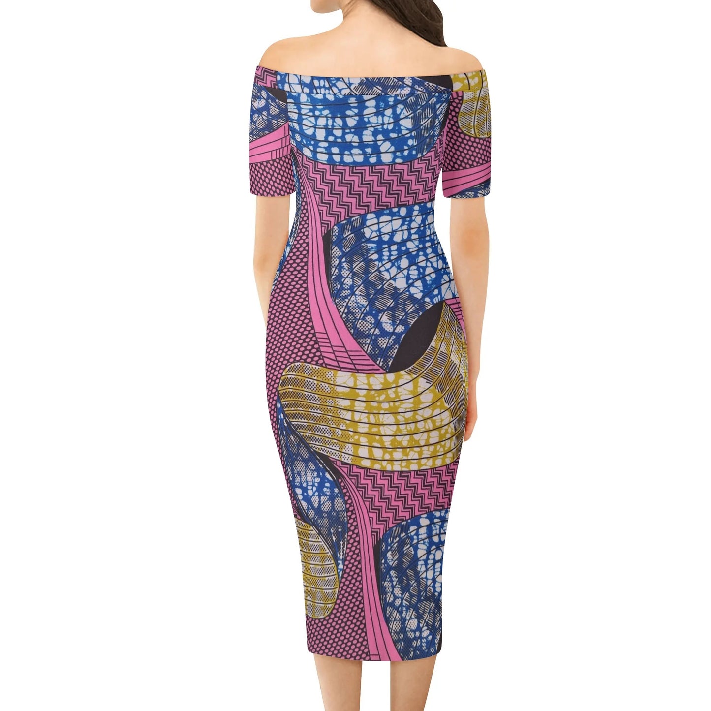 madagascar short sleeve elegant dress by tropic dune