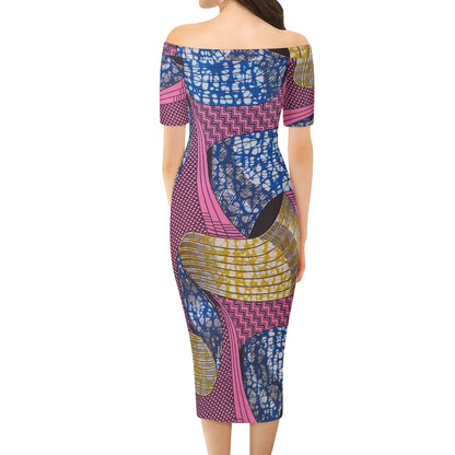 Madagascar Short Sleeve Elegant Dress By Tropic Dune