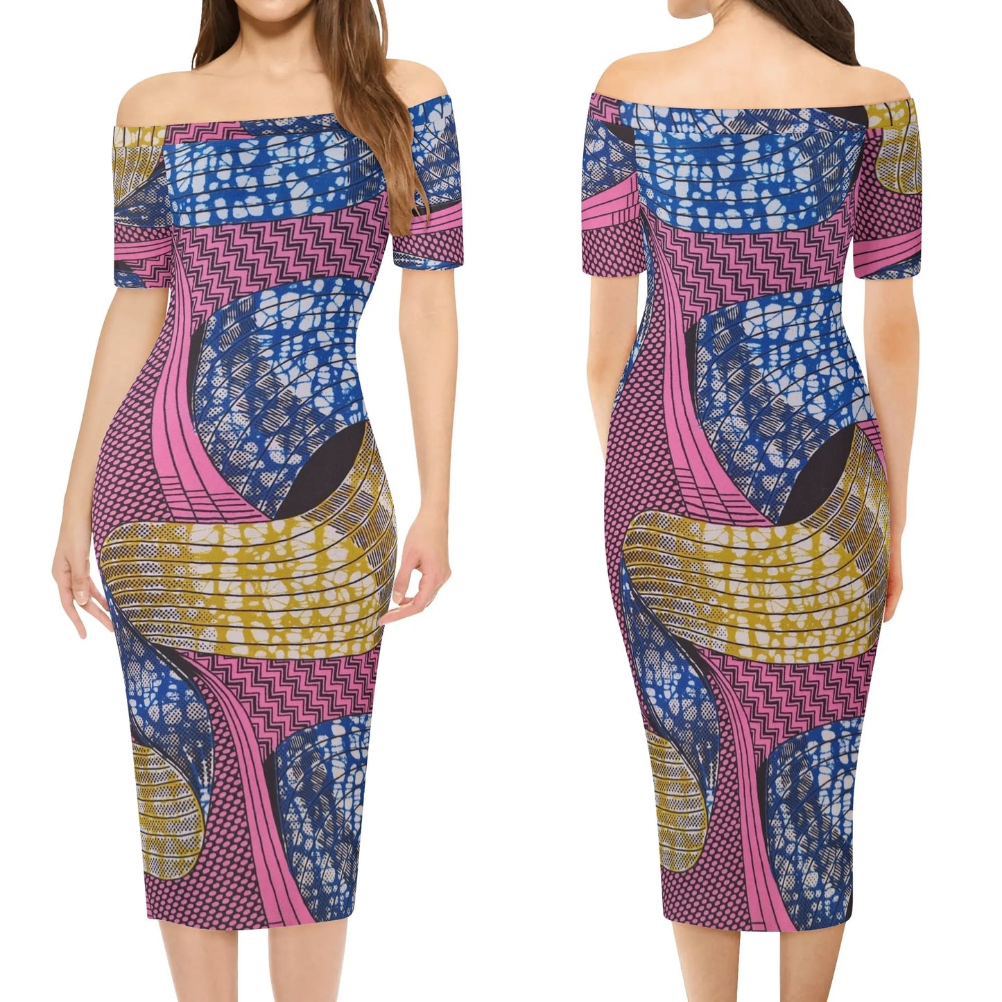 madagascar short sleeve elegant dress by tropic dune