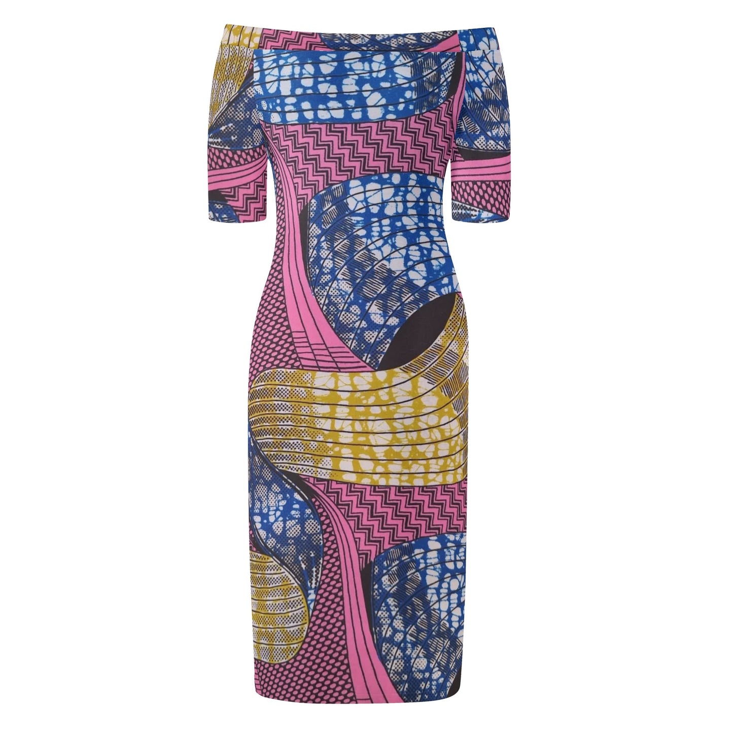 madagascar short sleeve elegant dress by tropic dune