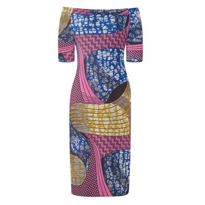 Madagascar Short Sleeve Elegant Dress By Tropic Dune