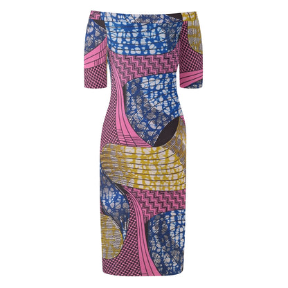 Madagascar Short Sleeve Elegant Dress By Tropic Dune