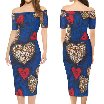 Mozanbique Short Sleeve Elegant Dress By Tropic Dune