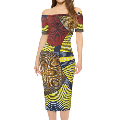Mykonos Short Sleeve Elegant Dress By Tropic Dune