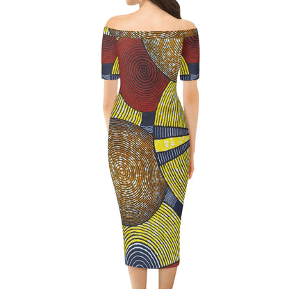 Mykonos Short Sleeve Elegant Dress By Tropic Dune