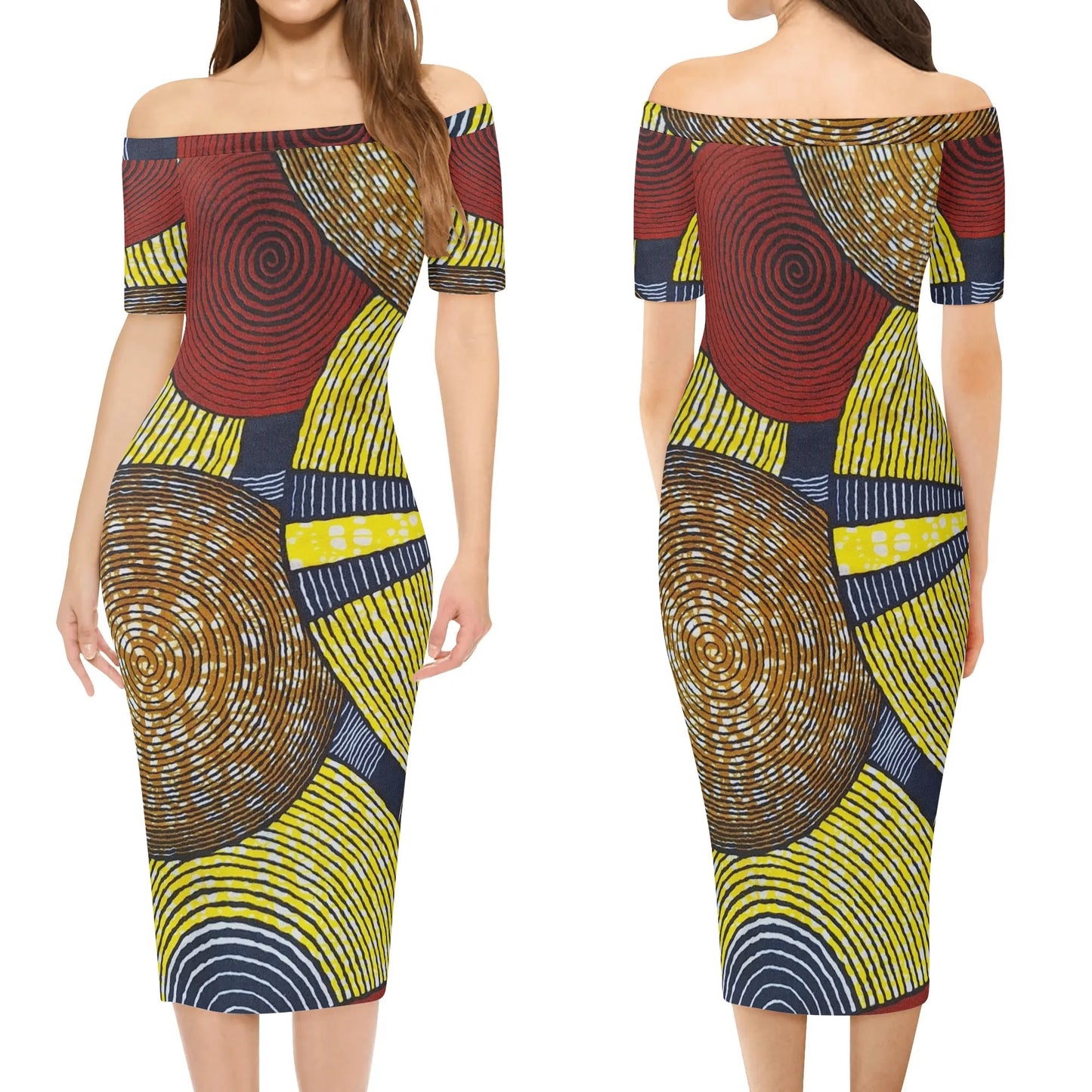 mykonos short sleeve elegant dress by tropic dune
