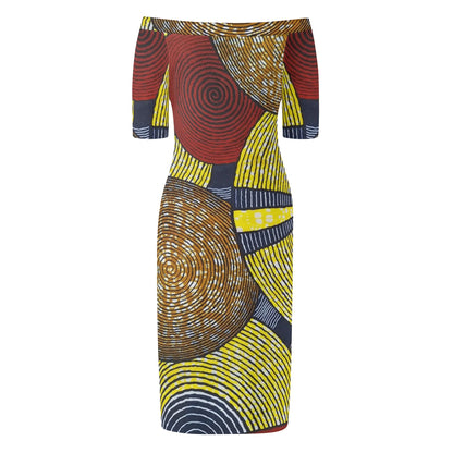 Mykonos Short Sleeve Elegant Dress By Tropic Dune