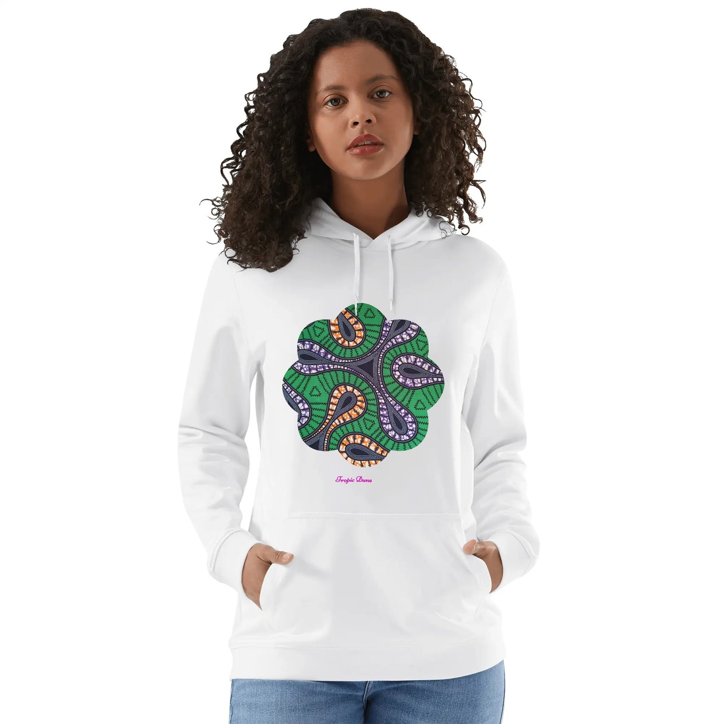 made woman hoodie by tropic dune