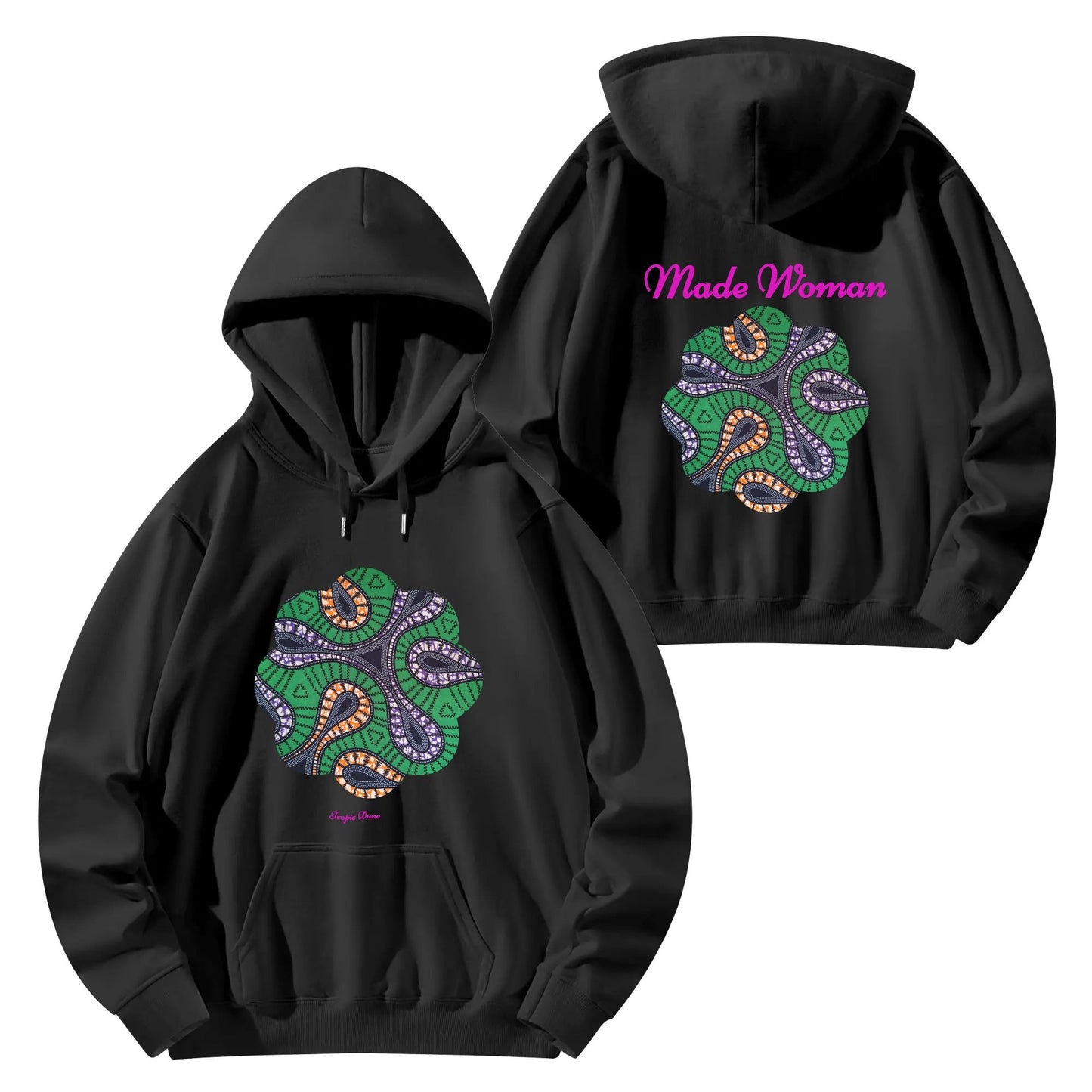 made woman hoodie by tropic dune