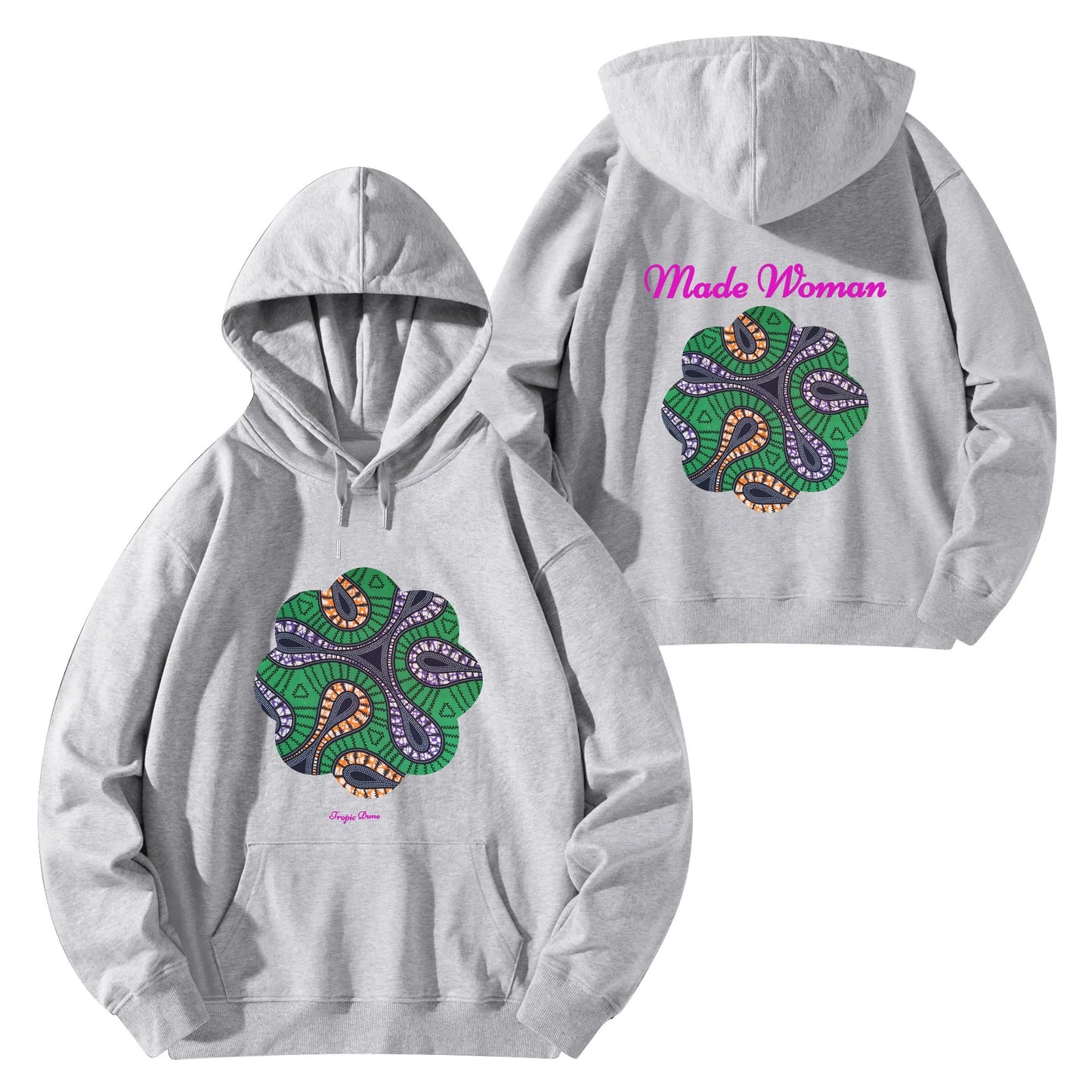 made woman hoodie by tropic dune